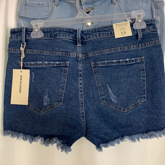 2 Nwt American Bazi 1X Denim Jogger Shorts - Picture 3 of 10